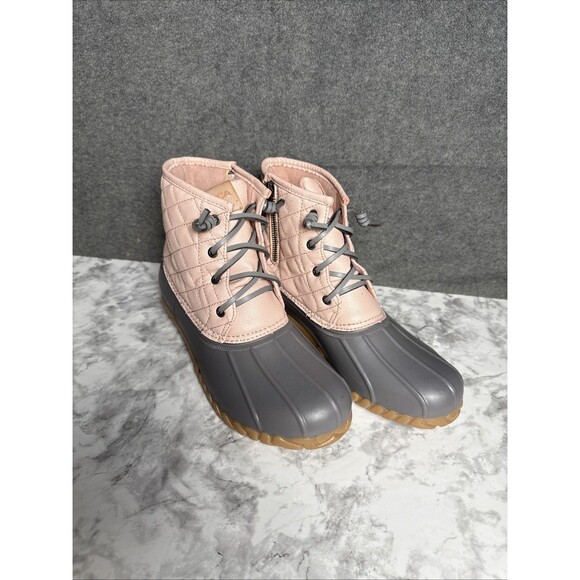 Beautiful Nautica Dorsay Pink Duck Rubber Rain & Snow Boot Size 9 - Picture 1 of 8
